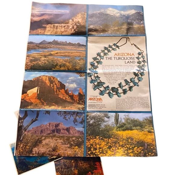 Vintage 70s Desert Arizona Grand Canyon unused postcards and road map ephemera - Picture 8 of 13